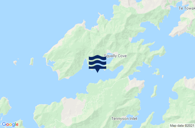 Wairangi Bay, New Zealandの潮見表地図