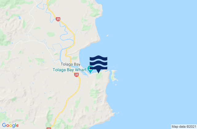 Wairere Beach, New Zealandの潮見表地図