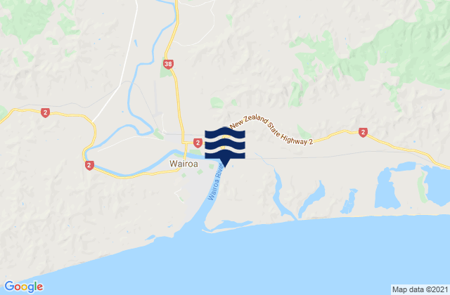 Wairoa District, New Zealandの潮見表地図