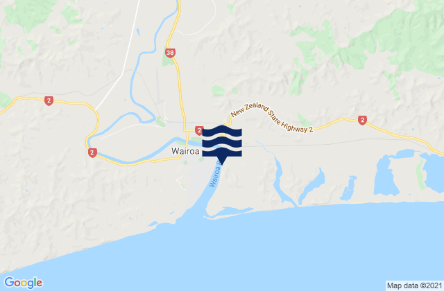 Wairoa, New Zealandの潮見表地図