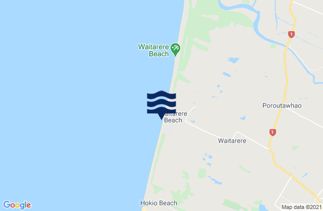 Waitarere Beach, New Zealandの潮見表地図