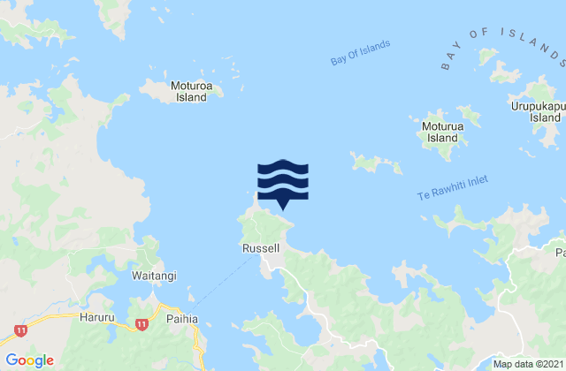 Waitata Bay, New Zealandの潮見表地図
