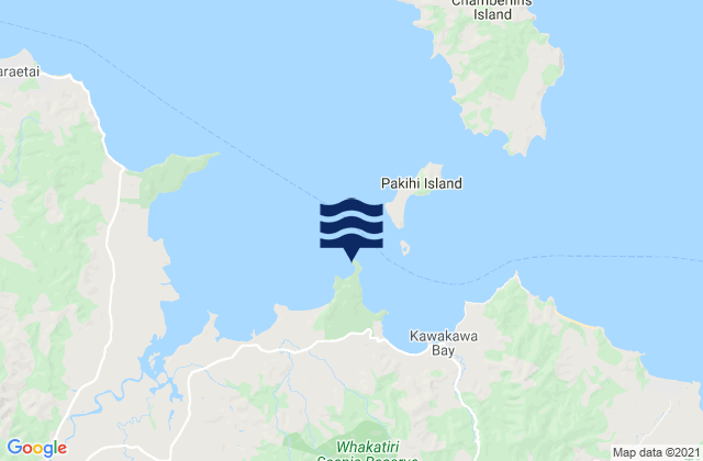 Waitawa Bay, New Zealandの潮見表地図