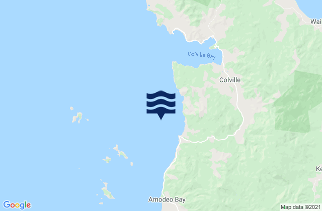 Waitete Bay, New Zealandの潮見表地図