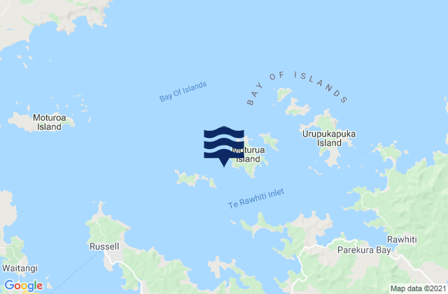 Waiti Bay, New Zealandの潮見表地図