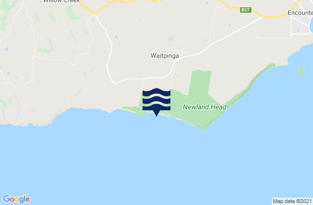 Waitpinga Beach, Australiaの潮見表地図