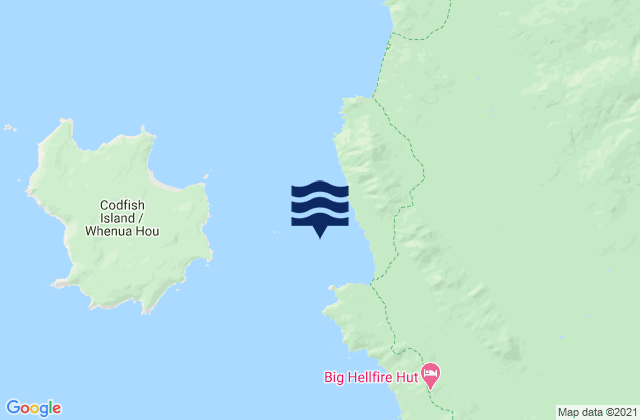 Waituna Bay, New Zealandの潮見表地図