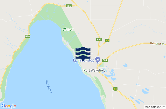 Wakefield, Australiaの潮見表地図