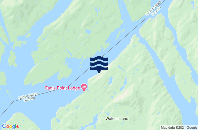 Wales Island, Canadaの潮見表地図