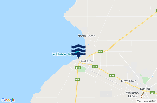 Wallaroo Port, Australiaの潮見表地図