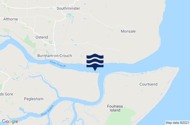 Wallasea Island, United Kingdomの潮見表地図