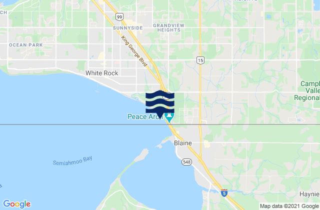 Walnut Grove, Canadaの潮見表地図