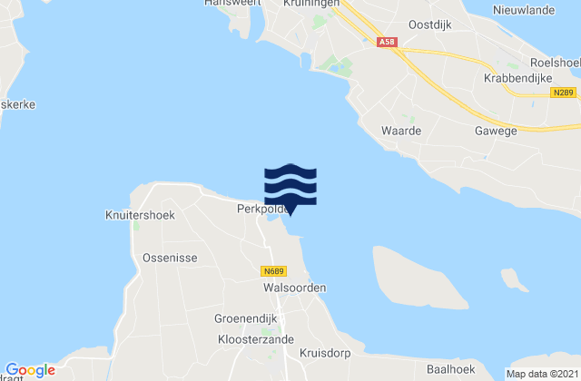 Walsoorden, Netherlandsの潮見表地図