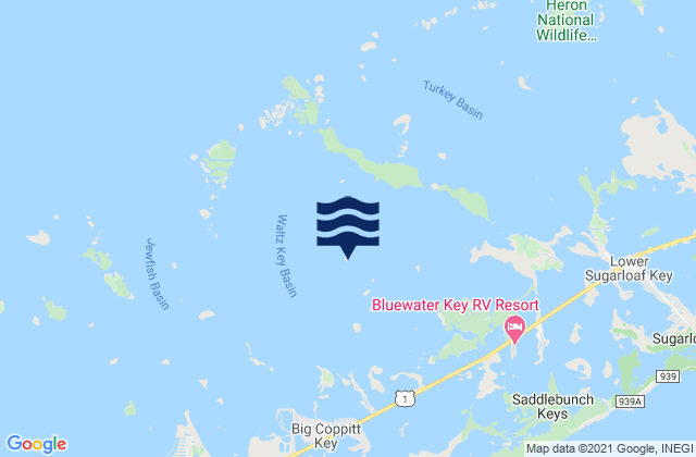 Waltz Key (Waltz Key Basin), United Statesの潮見表地図