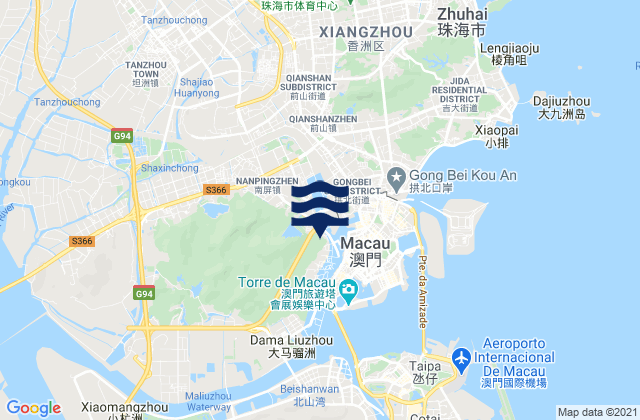 Wanzai, Chinaの潮見表地図