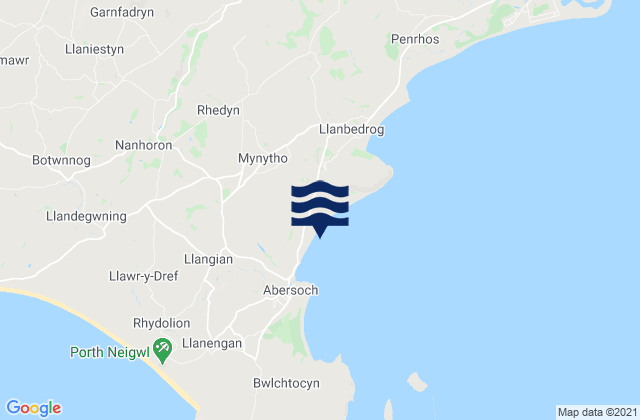 Warren Beach, United Kingdomの潮見表地図