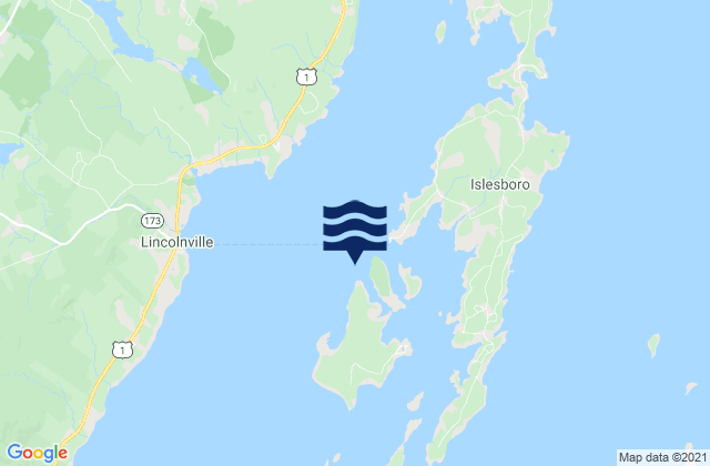 Warren Island northwest of, United Statesの潮見表地図