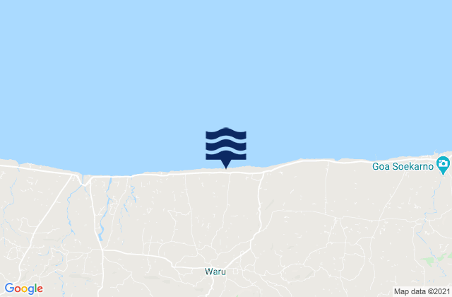 Waru, Indonesiaの潮見表地図