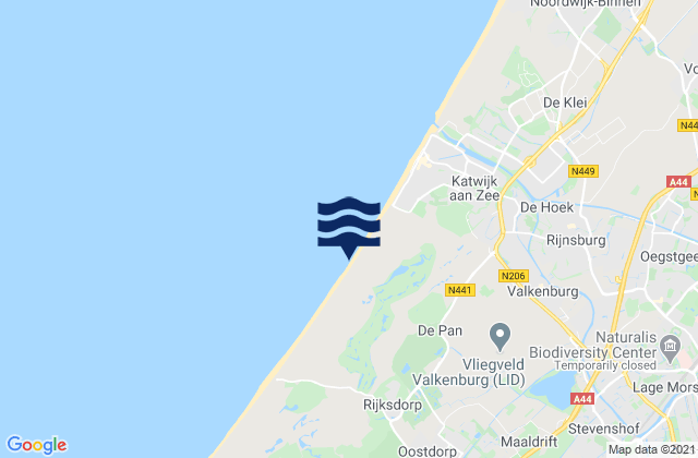 Wassenaar, Netherlandsの潮見表地図