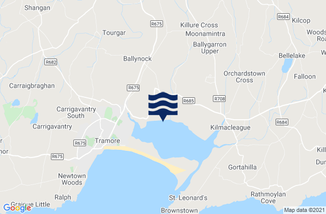 Waterford, Irelandの潮見表地図