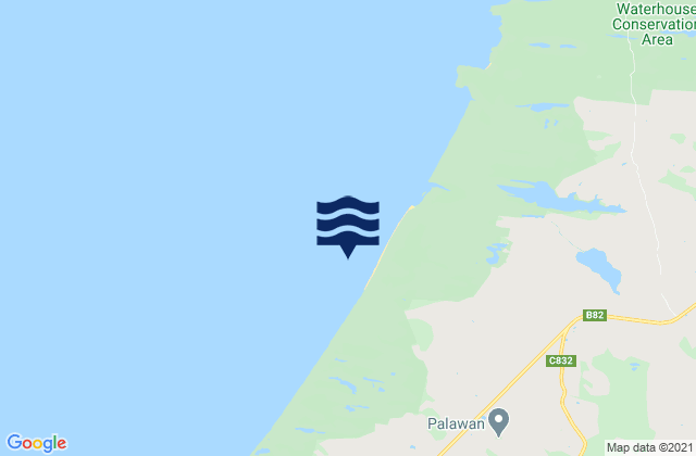 Waterhouse Beach, Australiaの潮見表地図