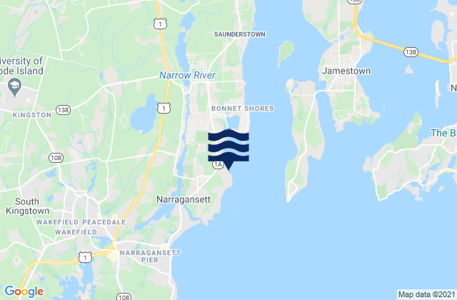 Watson Pier (Boston Neck), United Statesの潮見表地図