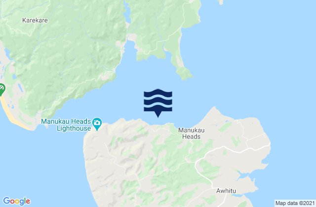 Wattle Bay, New Zealandの潮見表地図
