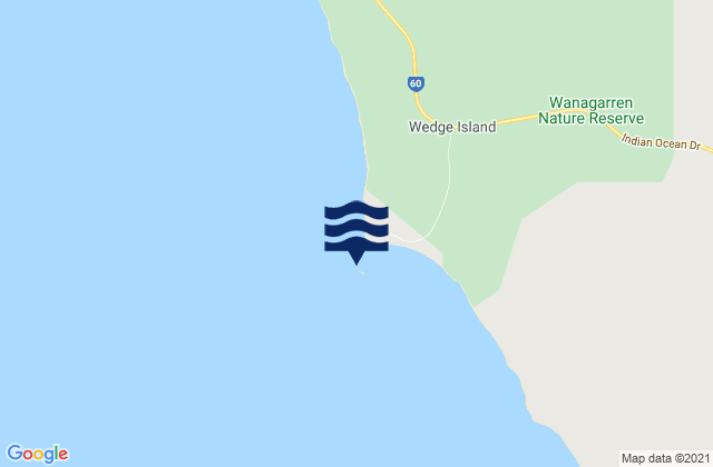 Wedge Island, Australiaの潮見表地図