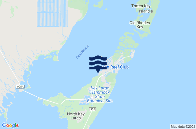 Wednesday Point (Key Largo Card Sound), United Statesの潮見表地図