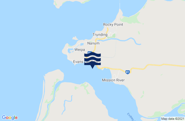 Weipa (Humbug Point), Australiaの潮見表地図