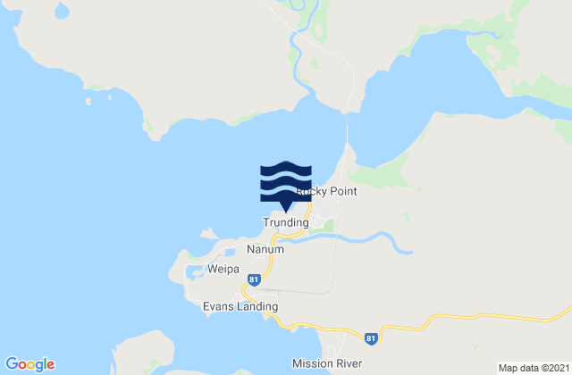 Weipa, Australiaの潮見表地図