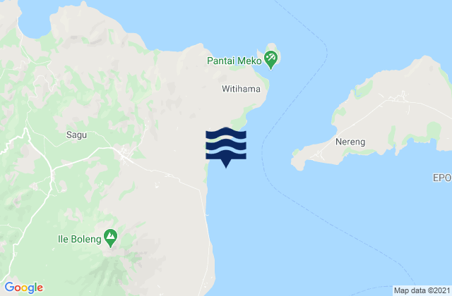 Werangere, Indonesiaの潮見表地図