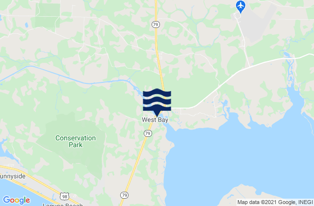 West Bay Creek West Bay, United Statesの潮見表地図