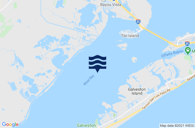 West Bay, United Statesの潮見表地図