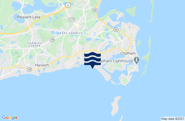 West Chatham, United Statesの潮見表地図