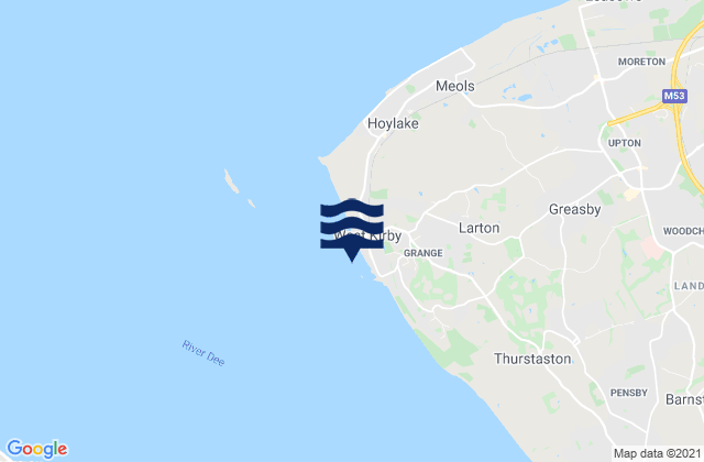 West Kirby, United Kingdomの潮見表地図