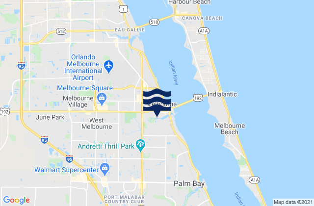 West Melbourne, United Statesの潮見表地図