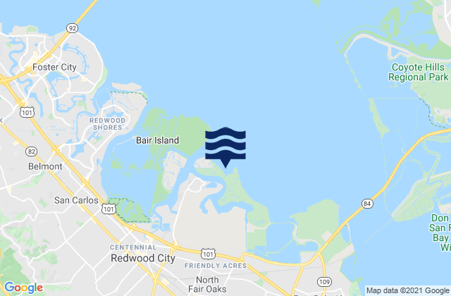 West Point Slough, United Statesの潮見表地図