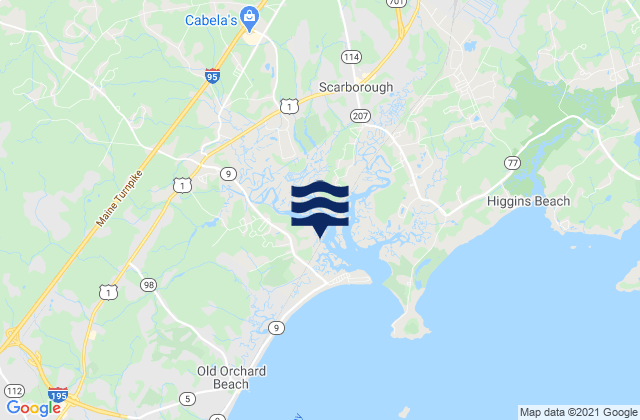 West Scarborough, United Statesの潮見表地図