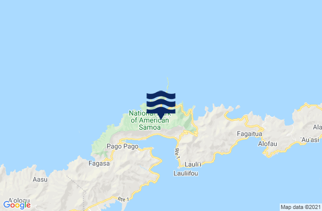 West Vaifanua County (historical), American Samoaの潮見表地図