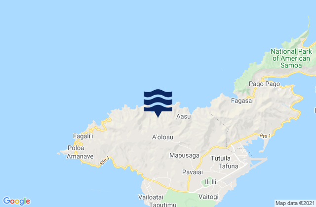 Western District, American Samoaの潮見表地図