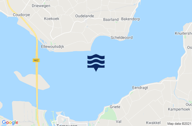 Westerschelde, Netherlandsの潮見表地図