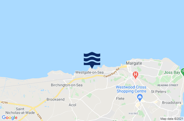 Westgate on Sea, United Kingdomの潮見表地図