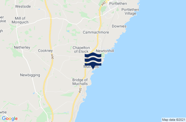 Westhill, United Kingdomの潮見表地図