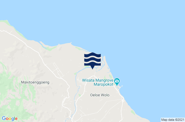 Wewoloe, Indonesiaの潮見表地図