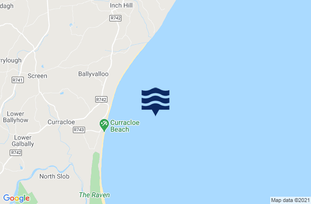 Wexford Bay, Irelandの潮見表地図