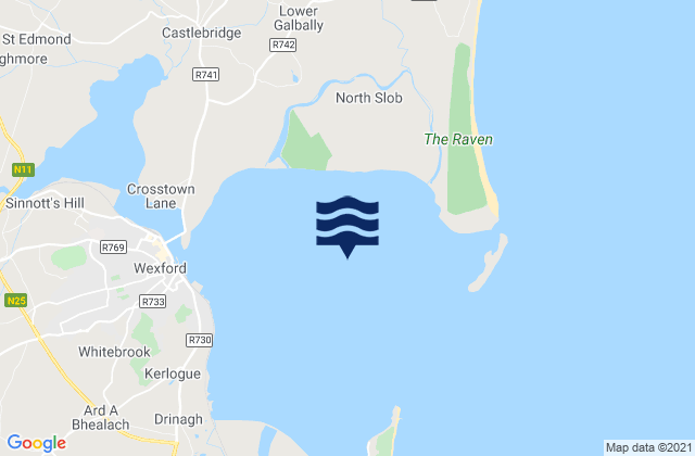 Wexford Harbour, Irelandの潮見表地図
