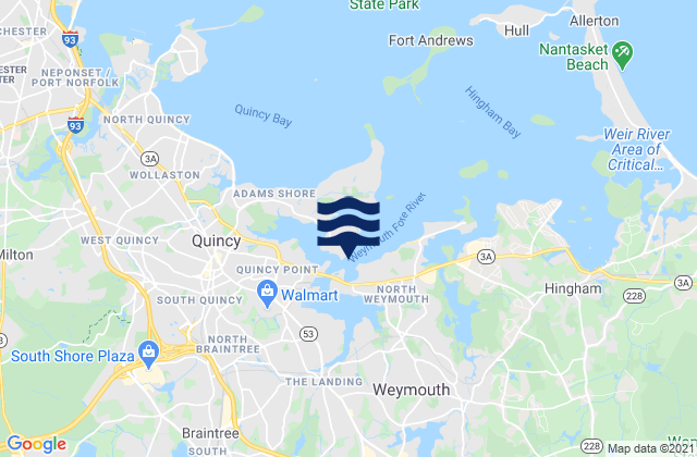 Weymouth Harbor Entrance, United Statesの潮見表地図