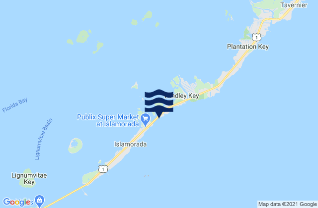 Whale Harbor (Windley Key Hawk Channel), United Statesの潮見表地図