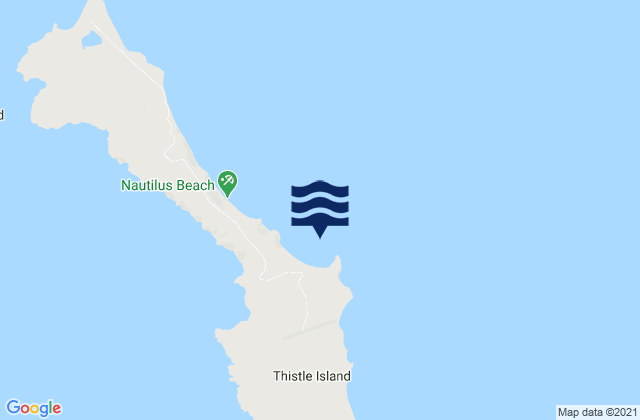 Whalers Bay, Australiaの潮見表地図